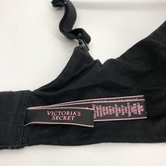 VICTORIA’S SECRET Body by Victoria Lined Perfect Coverage Bra Black Size 34DDD - Picture 5 of 6